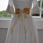 Gold Sash - Marie Antoinette Inspired With White..
