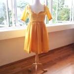 Romantic Yellow Dess - Crazy Happy Sun Dress With..