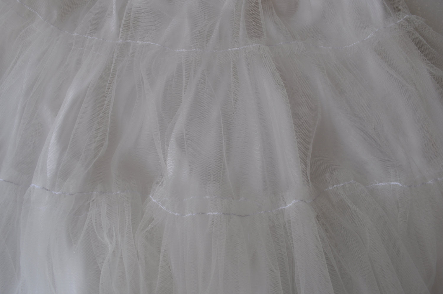 Fluffy, White Petticoat Lined With Silk - For Romantic Dresses on Luulla
